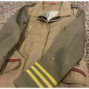Vintage Women’s Green Cargo Military Jacket Small